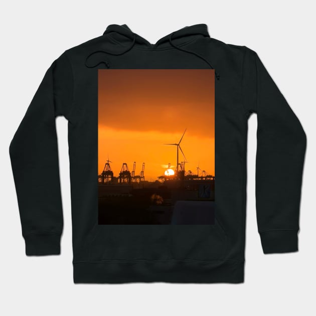 Sunset View in Germany: Renewable Future Hoodie by CrystalJ 